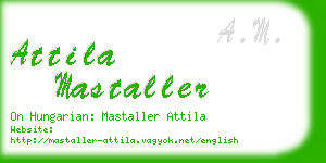 attila mastaller business card